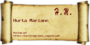 Hurta Mariann névjegykártya